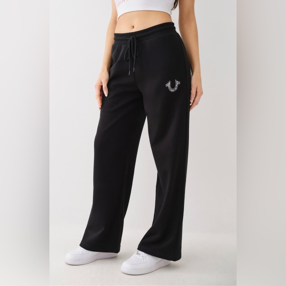 True Religion Brand Jeans Tie Waist Wide
Leg Sweatpants